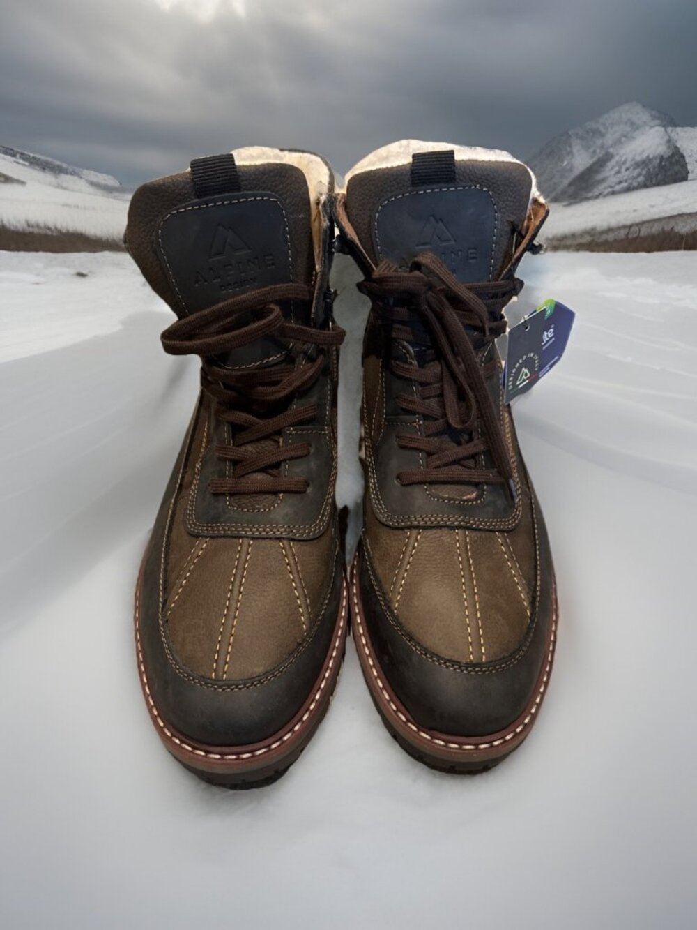 Alpine Design Men's Brown/light brown Polvere Cold Weather Boot AD22MCW001-BRN